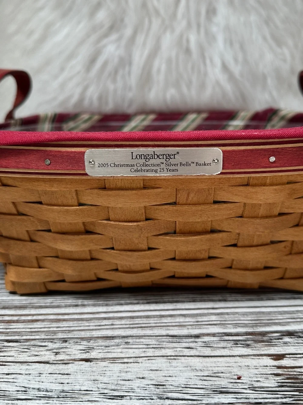 Longaberger 2005 Christmas Collection™ Silver Bells Basket Celebrating 25 Years